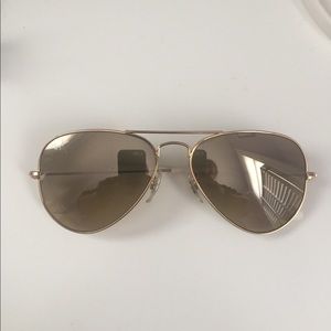 PRICE DROPPED 😍 White and Gold Aviator Sunglasses